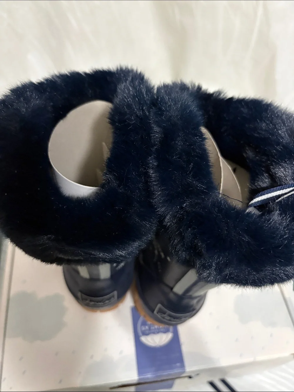 Joules Kids Fur-Trim Rain Boots Size US 2 NWT